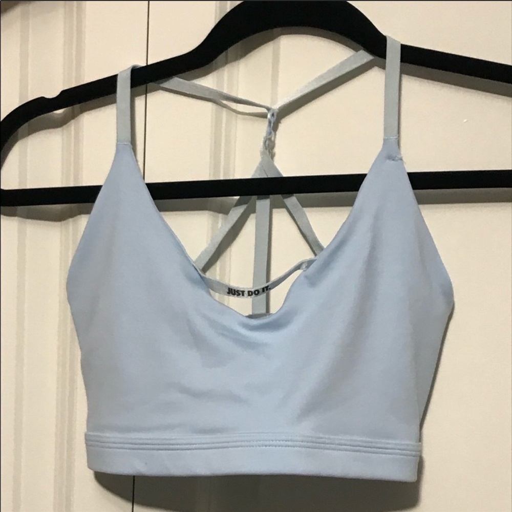 Berry Nike Sports Bra with Strappy Back